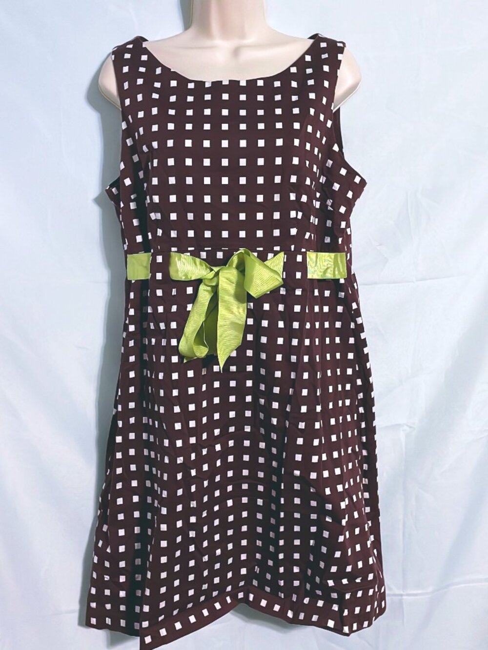 Kim Rogers Brown Sleeveless Dress Size 16